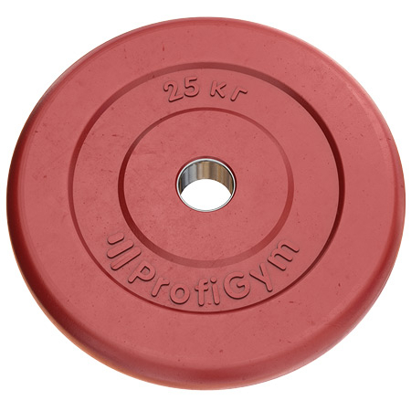 Тренировочный диск Profigym 25 кг 31 мм цветной